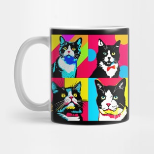 Tuxedo Cat Pop Art - Cat Lover Gift Mug